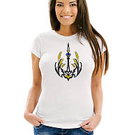 Женская футболка герб Украины с пшеницой