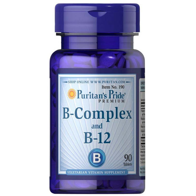 Комплекс вітамінів групи B Puritan's Pride Vitamin B-Complex with B-12 90 tablets