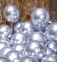 Повітряні кулі Хром срібло, латексна куля для фотозони 30 см 12" 1 шт Китай