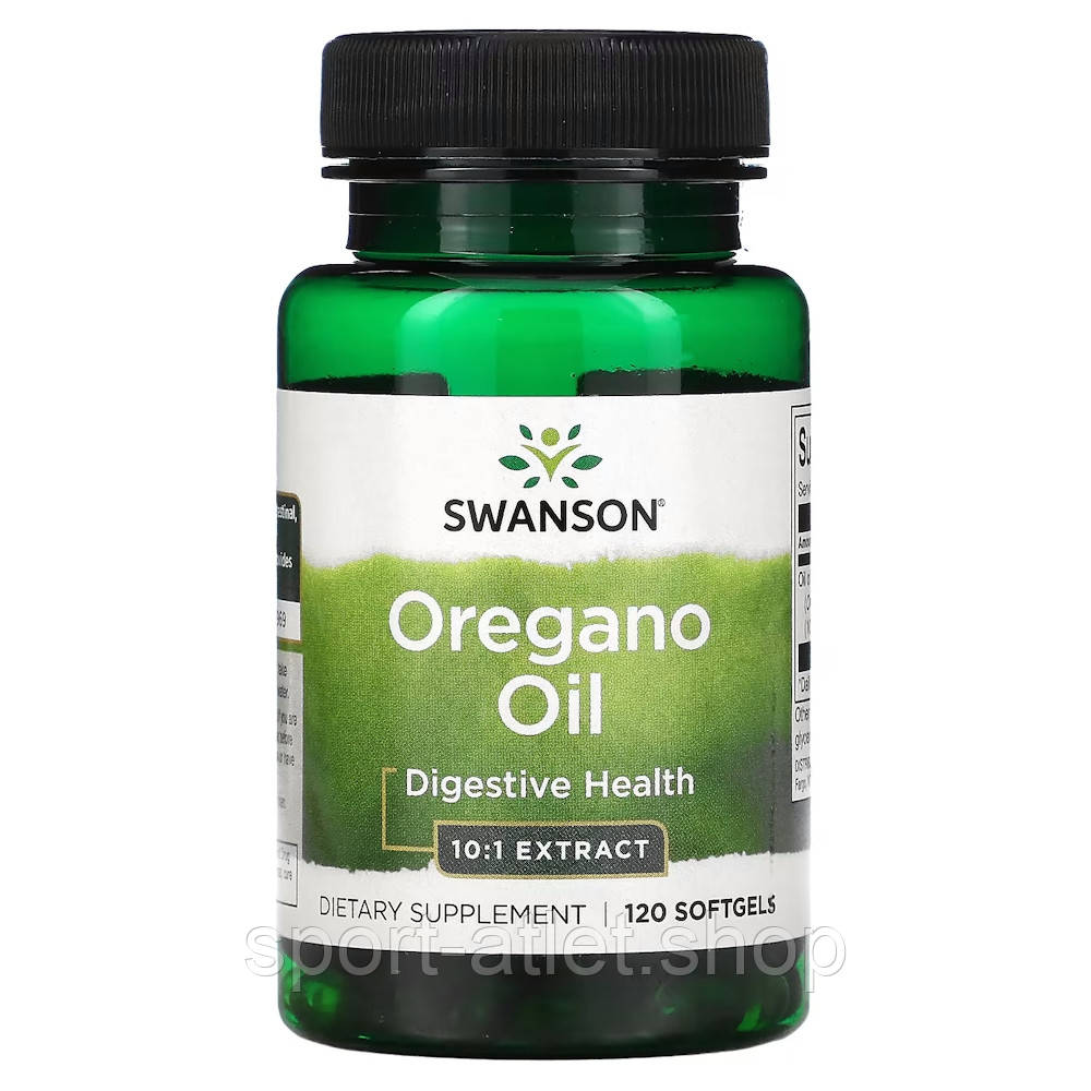 Натуральна добавка Swanson Oregano Oil 10:1 Extract, 120 капсул ТЕРМІН 08.23