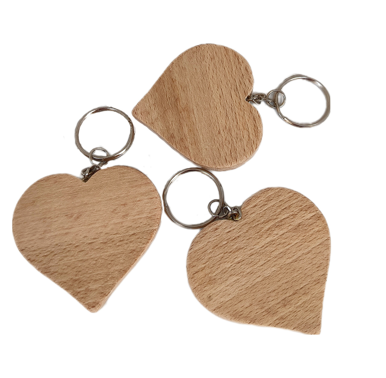Заготівля для брелка "велике Серце" 5,5*5,5 см. | натуральне дерево |для декупажу |під декорування |для розпису