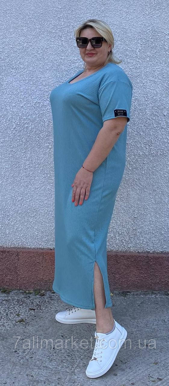 Плаття-футболка жіноче батал розмір 50-60 (6 кв) "ZLATA" недорого від прямого постачальника, фото 1