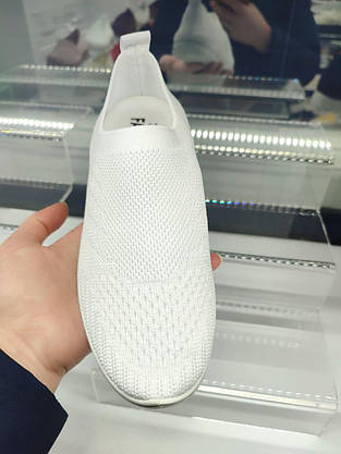 38 р Білі мокасини слипоны жіночі кеди кросівки літні, фото 3