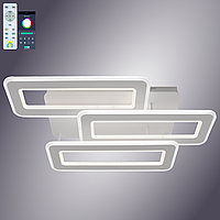 Керована світлодіодна люстра Esllse з пультом і застосунком TRIPLEX DOUBLE 110W3L-APP-650x370x140-WHITE