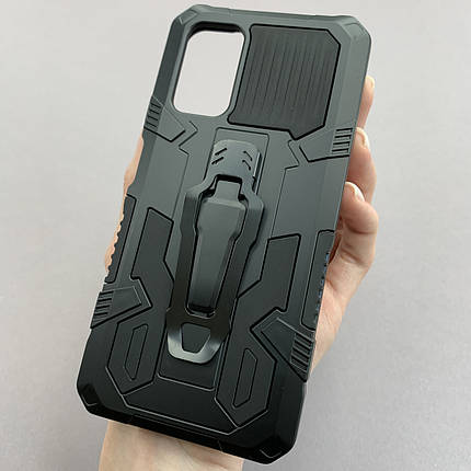 Чохол для Xiaomi Redmi 9T броньований чохол із затискачем на телефон сяомі редмі 9т чорний u7e, фото 1