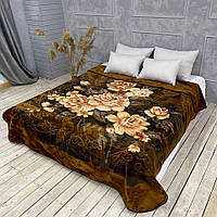 Плед на ліжко стрижений Берка коричнева 3,5кг