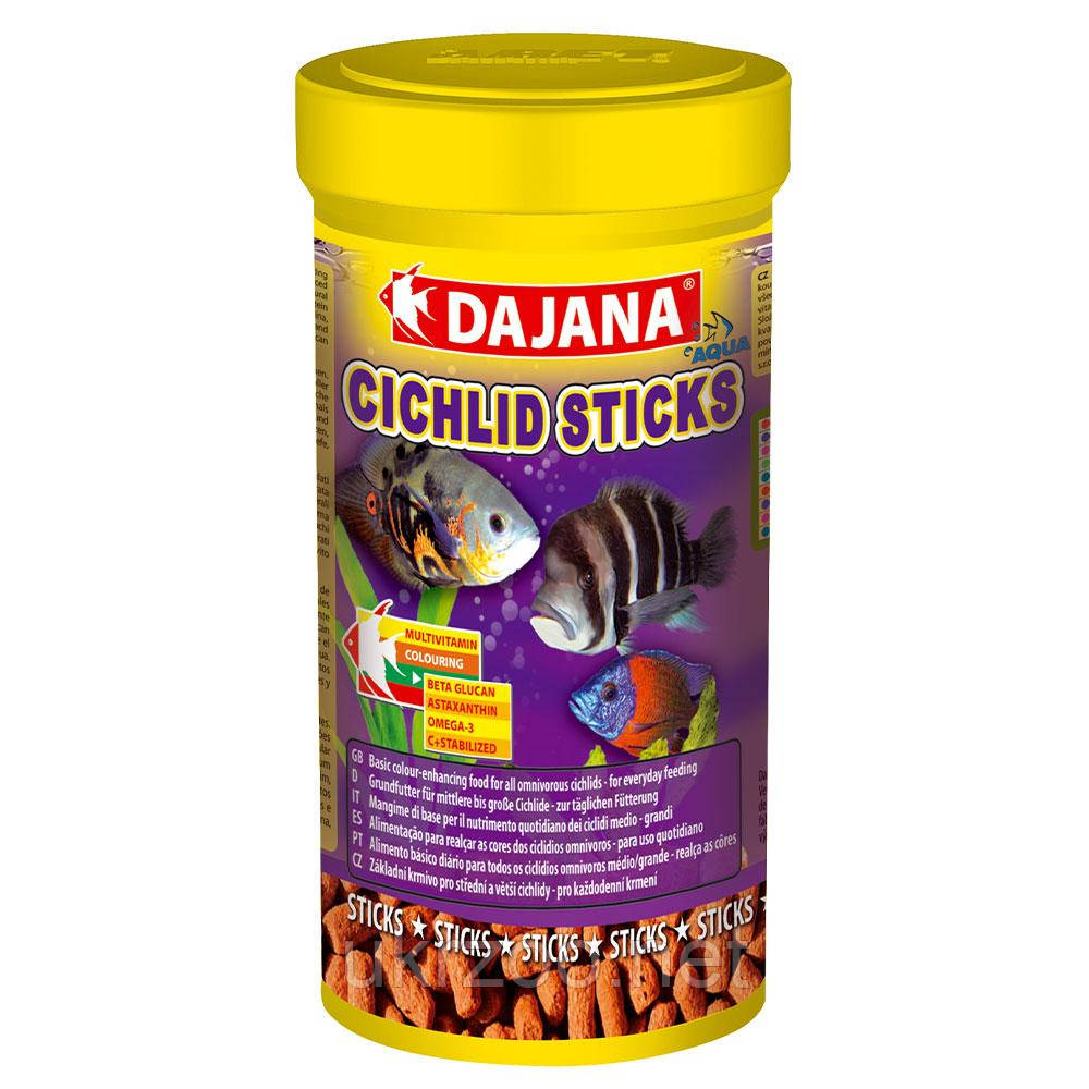 CICHLID STICKS (1000мл/320гр) Корм для великихх та середних цихлідів в пелетах (6шт/уп)