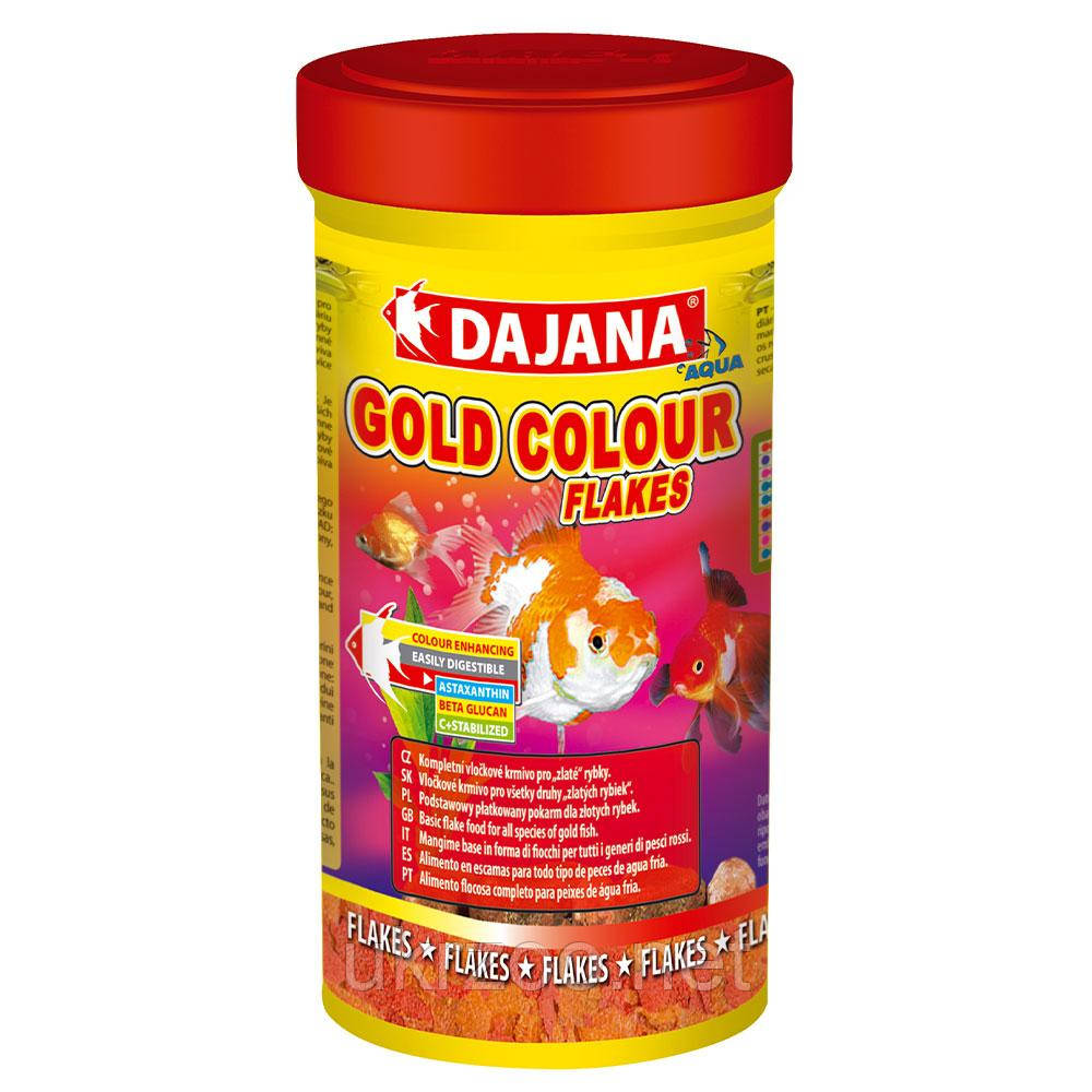 GOLD COLOUR (250мл/50гр) Корм для золотих риб, карасів та декорат. риб у пластівцях (6шт/уп)