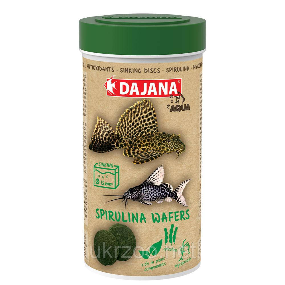 SPIRULINA Wafers  (100мл/40гр) Спец. корм для донних травоїдних риб в чіпсах (12шт/уп)