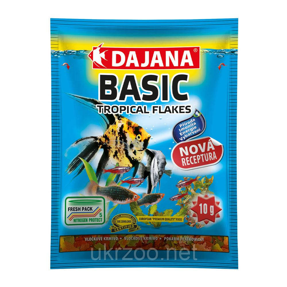 TROPICA BASIC (80мл/10г) комплексний корм в пластівцях для всіх видів акваріумних риб (25шт/уп)