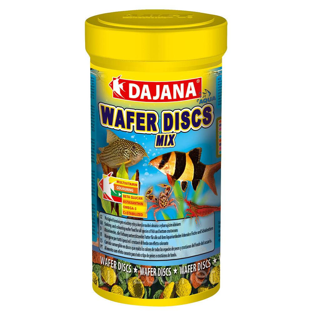 WAFER DISCS mix (100м/40гр) Корм для всіх видів кольорових донних риб в чіпсах. (12шт/уп)