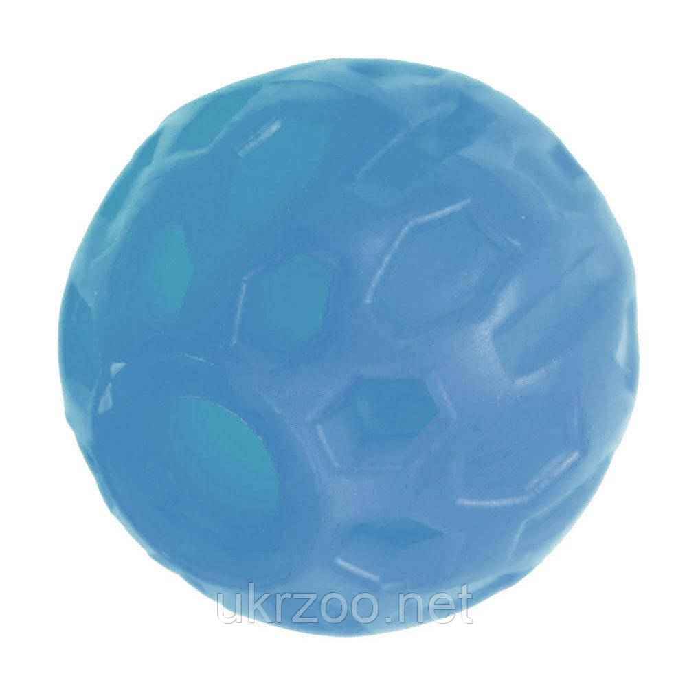 Іграшка "AGILITY" М'яч з отвором 6 см для собак блакитний,  90шт/ящ, фото 1