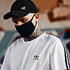 Чоловічий літній костюм Adidas Футболка + Шорти + Шкарпетки в подарунок білий із чорним Адідас на літо, фото 4