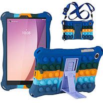 Силіконовый чохол Galeo Pop It для Lenovo Tab M8 4th Gen TB-300FU, TB-300XU Raibow DB