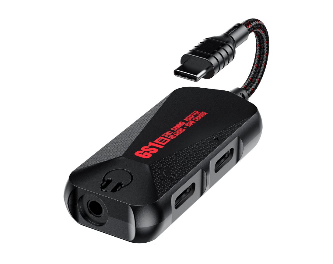 Зовнішня звукова карта 3 в 1 стерео Plextone GS1 usb Typec-C Hi-Res роз'єм з адаптером зарядного пристрою
