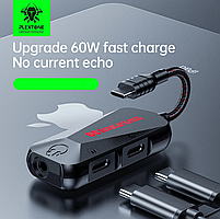 Зовнішня звукова карта 3 в 1 стерео Plextone GS1 usb Typec-C Hi-Res роз'єм з адаптером зарядного пристрою, фото 2