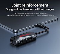 Зовнішня звукова карта 3 в 1 стерео Plextone GS1 usb Typec-C Hi-Res роз'єм з адаптером зарядного пристрою, фото 5