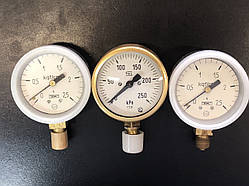 МТП-1М Манометр загальнотехнічний 2,5 кгс/см2(0,25МПа,250 кПа) Ф63мм М12*1,5 радіальний (час спрр-НОВИ!!!!