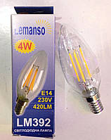 Лампа Lemanso св-ва C35 E14 4W 4LED 420LM 6500K / LM392