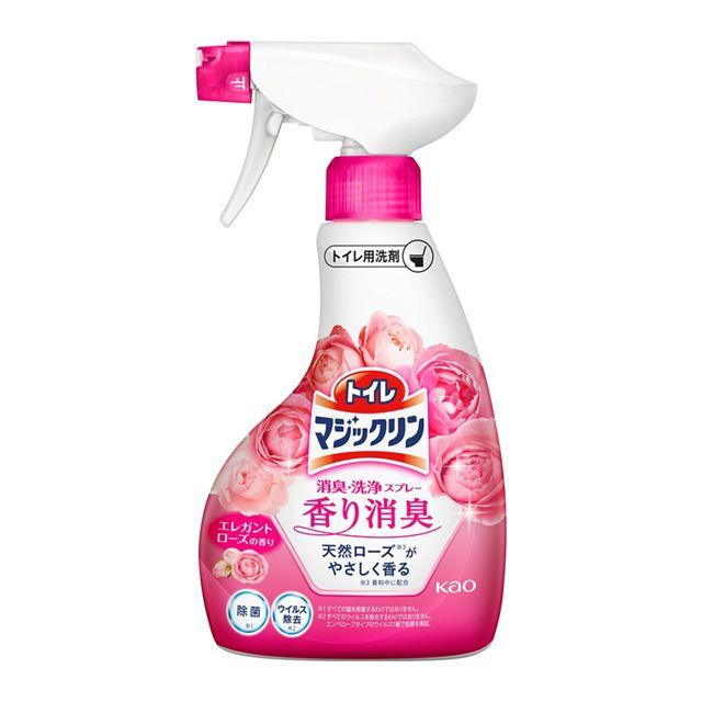 Kao Magiclean Tsuyatsuya Coat Plus Rose Спрей-пінка для очищення та дезодорації туалету, аромат троянди, 380 мл