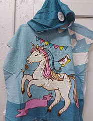 Дитяче пончо мікрофібра По07