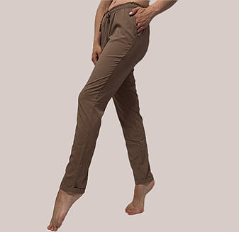 Жіночі літні штани, софт No13 темний беж БАТАЛ, фото 2