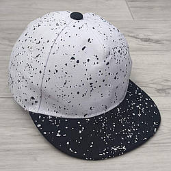 Кепка дитяча снепбек (Snapback)  Біло-чорний 50-54р (2226)