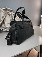 Дорожня сумка, дорожня сумка на блискавці, дорожня сумка з екошкіри, дорожня сумка Чорна
