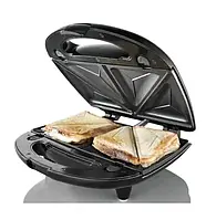 Механічна сендвічниця, бутербродниця антипригарним покриттям Crownberg CB1069, сендвічниця побутова