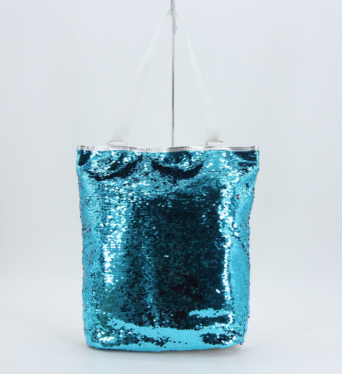 Сумка-рюкзак з паєткою M&JJ Блакитний/рожевий 40*30*10 (135), фото 1