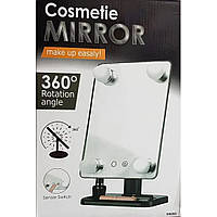Настільне дзеркало для макіяжу Cosmetie mirror 360 Rotation Angel з підсвічуванням. PE-630 Колір: чорний