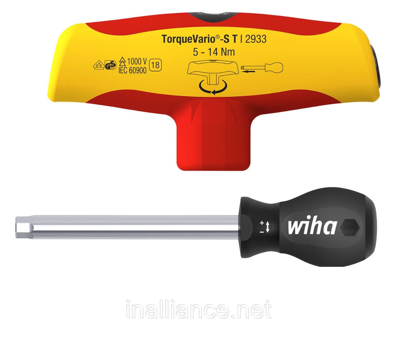 Викрутка динамометрична ізольована 5 - 14 Нм з Т-подібною ручкою TorqueVario®-ST electric Wiha 43177