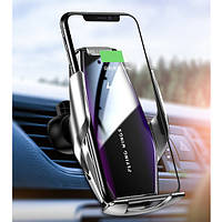Автомобільний тримач для телефону з швидкою зарядкою S7. YX-342 Колір: срібний