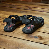 Сандалі чоловічі шкіряні, літні босоножки для чоловіків чорні спортивні з натуральної шкіри на літо взуття *70 ч\к*, фото 6
