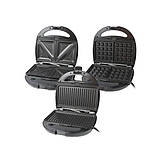 Сендвічниця-гриль, вафельниця Kingberg — KB-2046 3в1 електрична, фото 3