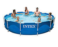 Бассейн каркасный круглый Intex 28210, 6+лет, 366 x 76 см, 6503 л Metal Frame Pool