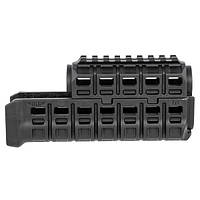 Цівка на АК 47/74 DLG TACTICAL (DLG-136) тугоплавка, колір Чорний, планка picatinny з кріпленням M-LOK