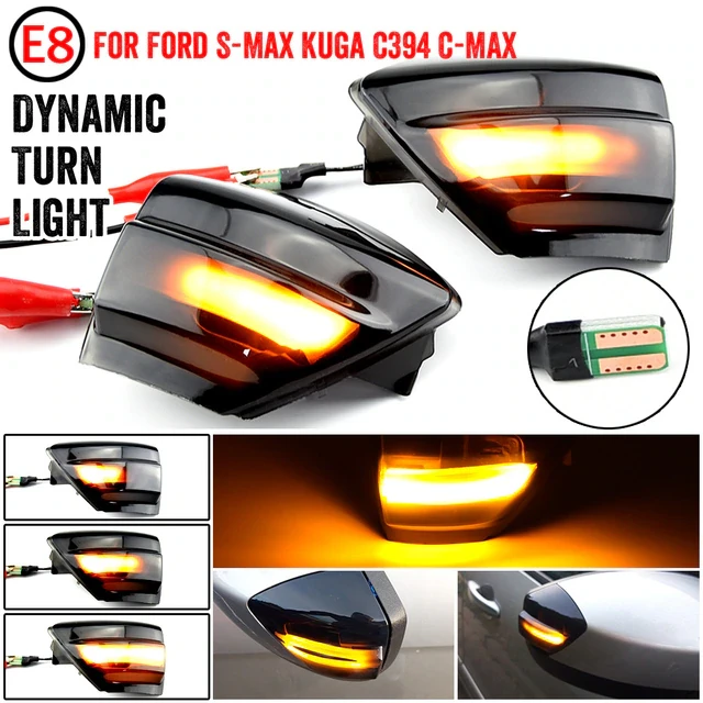 Динамічний LED-повторювач повороту в дзеркало Ford S-Max (07-14) Kuga C394 (08-12) C-MAX (11-19)