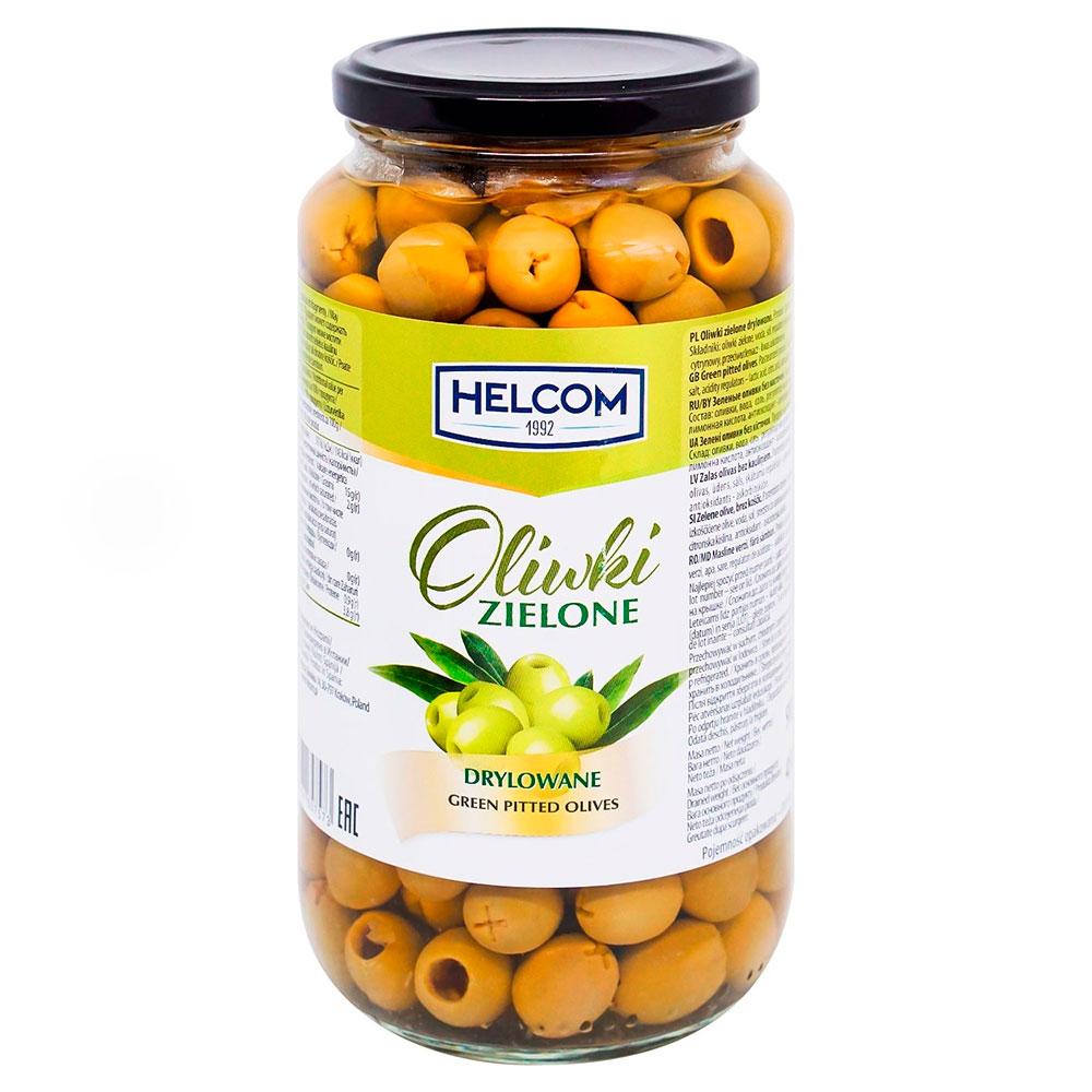 Оливки зелені без кісточки Oliwki Zielone Helcom 900г