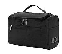 Дорожня косметичка, несесер, сумка-органайзер для косметики, б'юті-кейс, колір чорний (код: H021B)