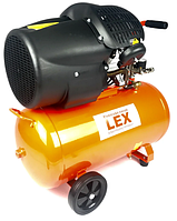 Воздушный двухцилиндровый масляный компрессор LEX LXC50V 50 литров