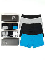 Подарунковий набір нижньої білизни 3шт та шкарпеток бренд 6 пар Calvin Klein. Труси чоловічі шкарпетки Кельвін Кляйн, фото 4