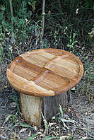 Менажниця дерев'яна 35 см, кругла, на 4 секції, двостороння, 2