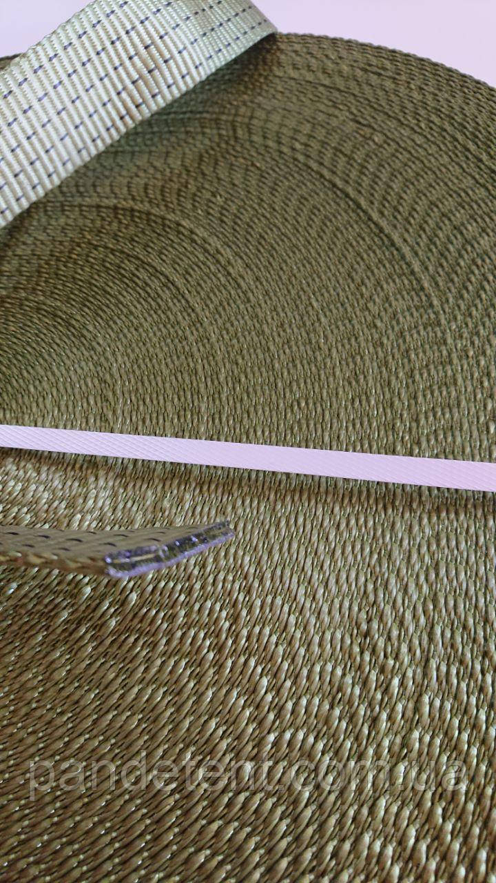 Стрічка для стяжного ременя 40 мм — 3 т ( Німеччина) PREMIUM зерновоза під храповик (тріскатку) — хакі