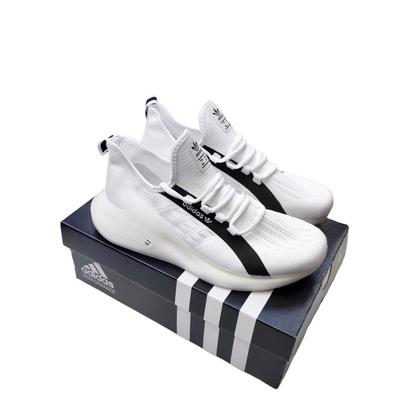 Чоловічі кросівки Adidas ZX 5K Boost White black білі з чорним Адідас ЗХ текстиль сітка весна літо