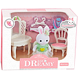Набір меблів "Трюмо зі стільчиком та фігуркою зайчика" (аналог Sylvanian families) арт. 6621-1, фото 3