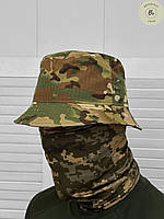 Панама тактическая МТК хлопок рипстоп. Армейская, военная панама камуфляж. Шляпа армейская (арт.15304)