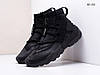 Чоловічі кросівки Nike Air Huarache Gripp triple black чорні взуття Найк Хуарачі високі текстильні весна осінь, фото 2