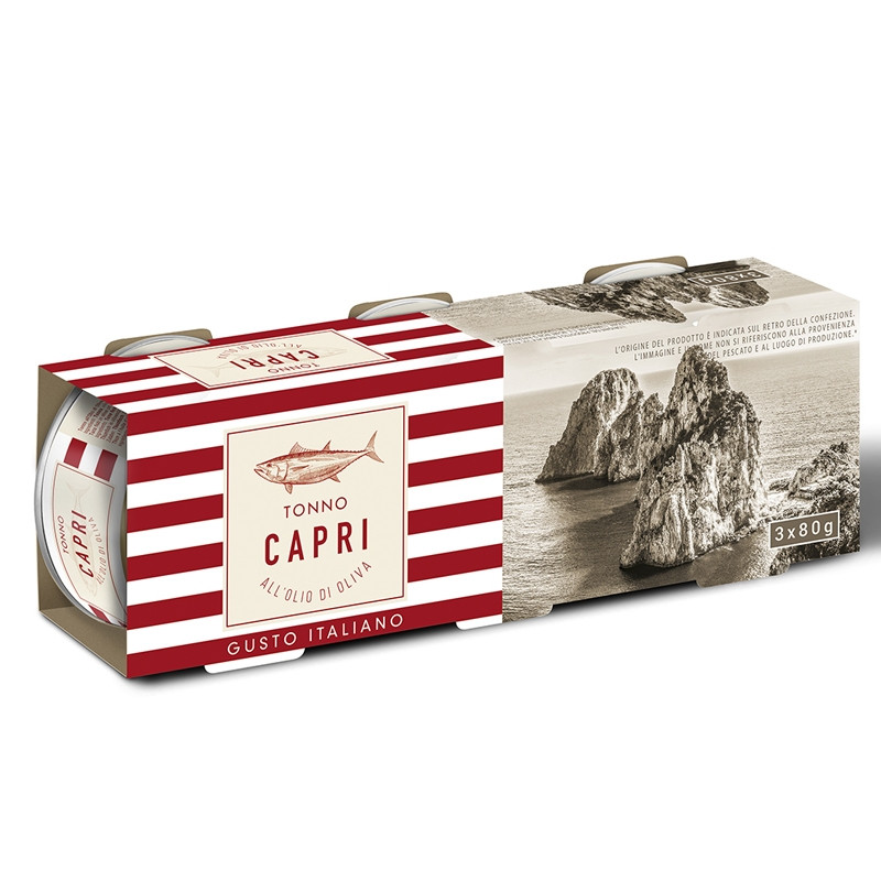 Тунець Capri Tonno в оливковій олії 3х80 г.