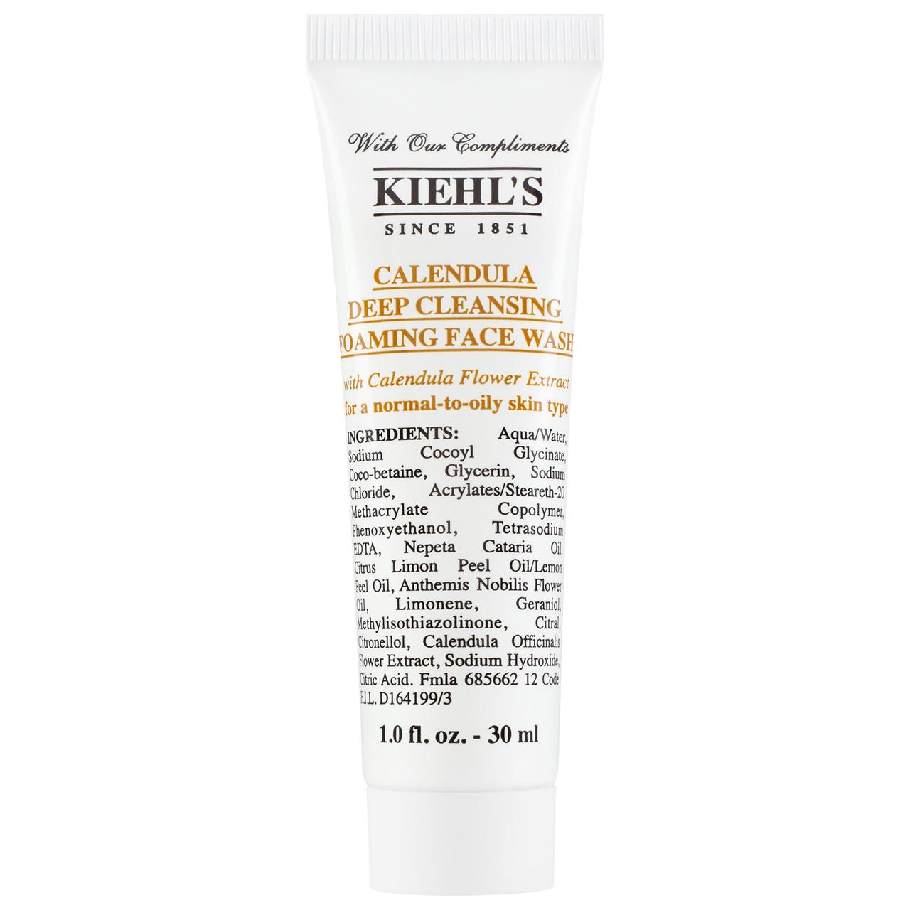 Очищувальна гель-пінка для обличчя Kiehl's Calendula Deep Cleansing Foaming Face Wash з календулою 30 мл